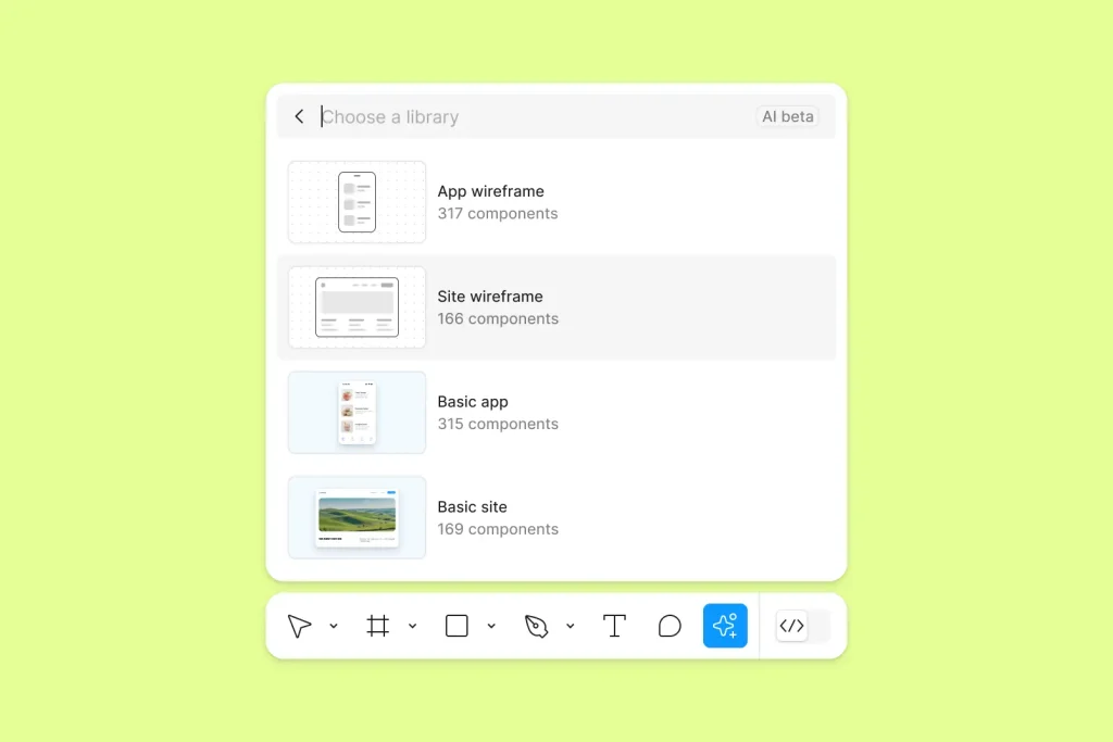 Figma aims to expand First Draft by enabling organizations to integrate their own custom libraries.